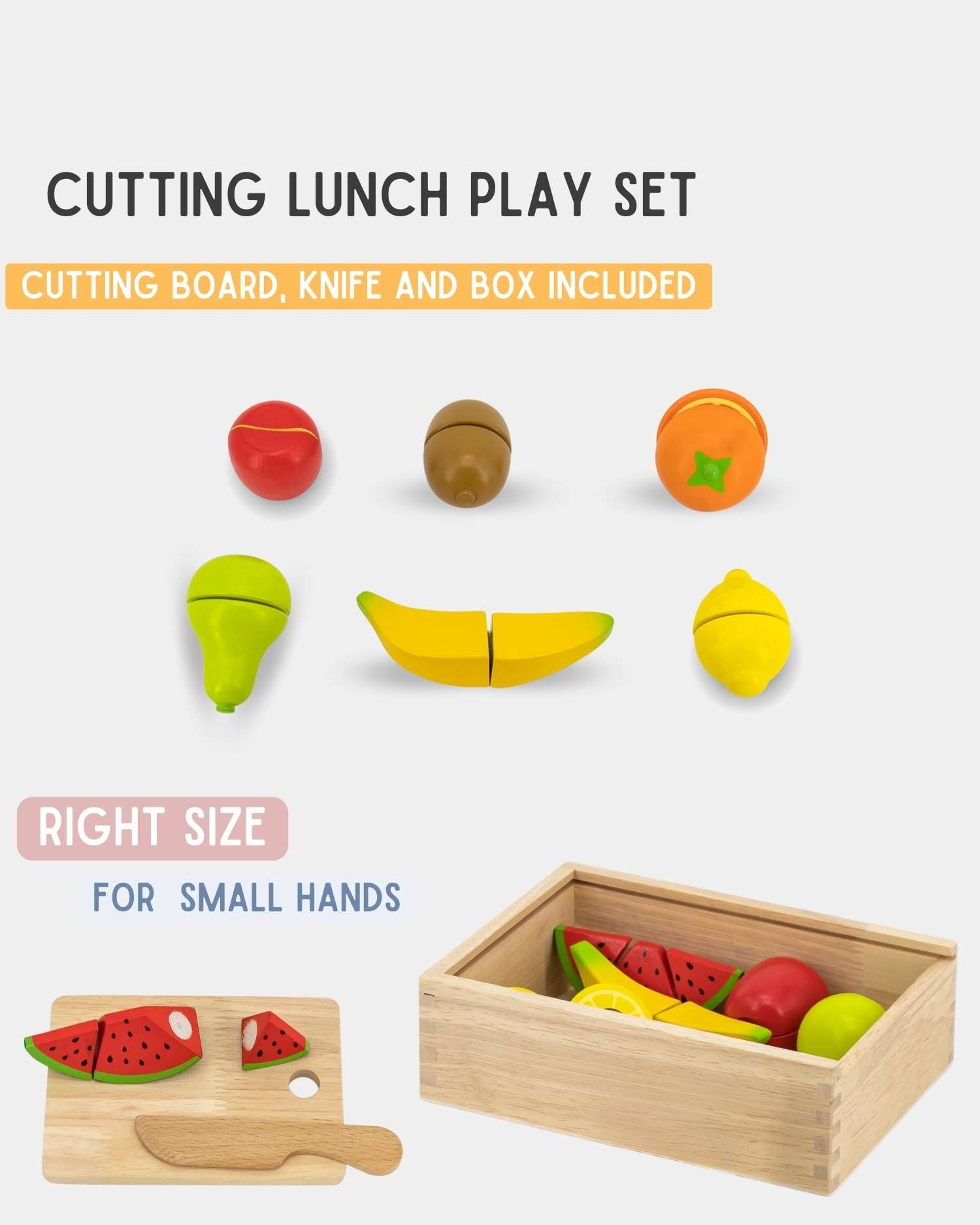 Cutting Fruit Wooden Play Food